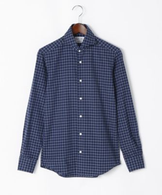 【SALE（伊勢丹）】＜フェアファクス/FAIRFAX＞ CW微起毛チェック(6507) ネイビー 【三越・伊勢丹/公式】