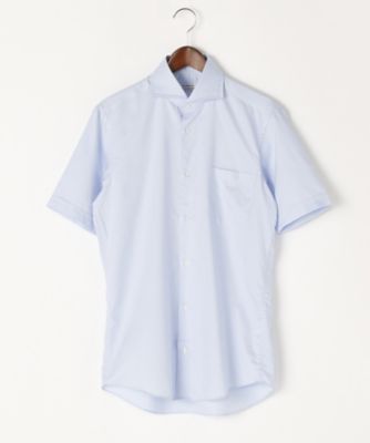 【SALE（三越）】＜フェアファクス/FAIRFAX＞ 【S】CWロイヤルオックス半袖シャツ(7350) 13・サックス 【三越・伊勢丹/公式】