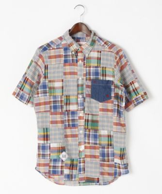 【SALE（伊勢丹）】＜サンシックスティーエイト＞ 【S】パッチワーク半袖シャツ(S7S63SH) 55・パッチワーク１ 【三越・伊勢丹/公式】