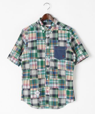 【SALE（伊勢丹）】＜サンシックスティーエイト＞ 【S】パッチワーク半袖シャツ(S7S63SH) 35・パッチワーク２ 【三越・伊勢丹/公式】