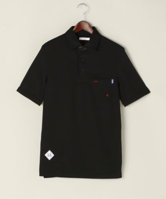 【SALE（伊勢丹）】＜サンシックスティーエイト＞ 【S】衿裏迷彩ストレッチポロ(S7S60SH) 09・ブラック 【三越・伊勢丹/公式】