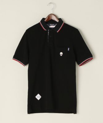 【SALE（伊勢丹）】＜サンシックスティーエイト＞ 【S】別地バンダナ柄ポロ(S7S74P) 09・ブラック 【三越・伊勢丹/公式】