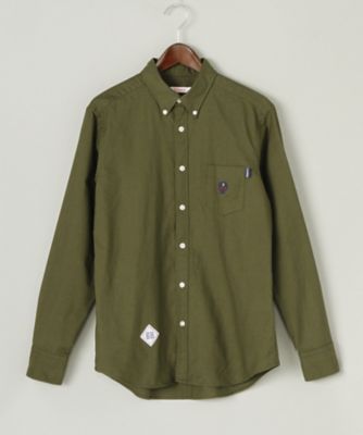 ＜サンシックスティーエイト＞ スカル刺繍オックス無地シャツ(S7F02S) 36・カーキ 【三越・伊勢丹/公式】