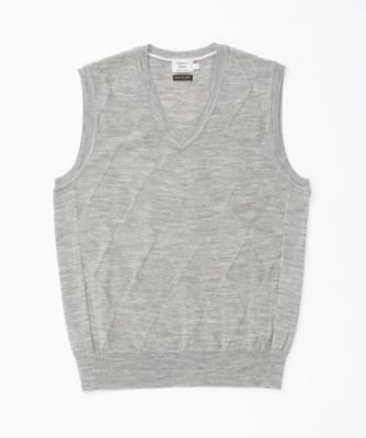＜デトワー/Detour＞ リンクス編みVネックベスト(65075199) 003・グレー 【三越・伊勢丹/公式】