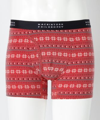 ＜マッキントッシュ フィロソフィー/MACKINTOSH PHILOSOPHY＞ ボクサーパンツ(076-9061) 100・レッド 【三越・伊勢丹/公式】