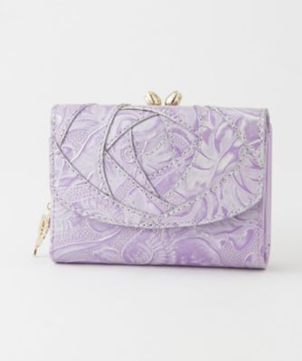 ＜アナ スイ（ANNA SUI）＞ 「エルサ」口金二つ折り財布（312612） ラベンダー