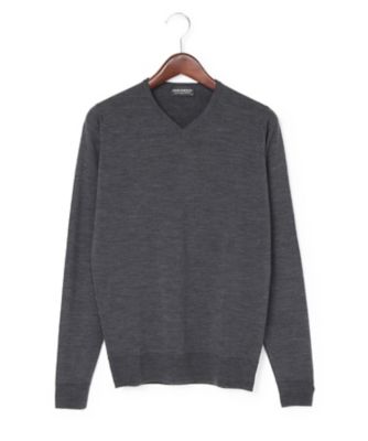 【SALE（伊勢丹）】＜ジョンスメドレー/JOHN SMEDLEY＞ Vネックセーター(ASHMOUNT) レーシンググリーン 【三越・伊勢丹/公式】