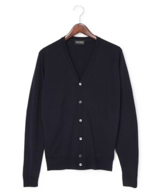 ＜ジョンスメドレー/JOHN SMEDLEY＞ Vネックセーター(KRIS) ミッドナイト 【三越・伊勢丹/公式】