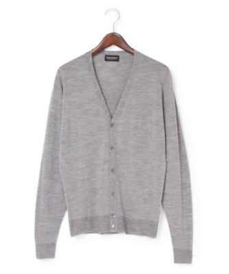 ＜ジョンスメドレー/JOHN SMEDLEY＞ Vネックセーター(KRIS) シルバー 【三越・伊勢丹/公式】