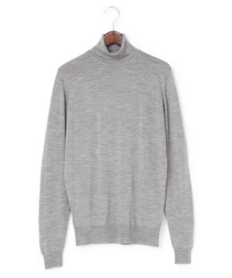 ＜ジョンスメドレー/JOHN SMEDLEY＞ タートルネックセーター(BELVOIR) シルバー 【三越・伊勢丹/公式】