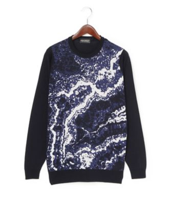 ＜ジョンスメドレー/JOHN SMEDLEY＞ クルーネックセーター(LITHIC) ミッドナイト 【三越・伊勢丹/公式】