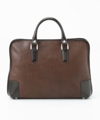 ＜ステファノマーノ/STEFANOMANO＞ ▼レザーブリーフケース(SOMH7C06) ダークブラウン 【三越・伊勢丹/公式】
