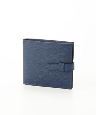 ＜マニウノ/MANIUNO＞ ▼型押し二つ折り財布(小銭入れ付)(MUMW6CS2) 30・ネイビー 【三越・伊勢丹/公式】