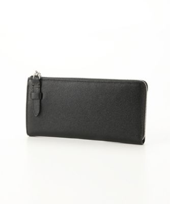 ＜マニウノ/MANIUNO＞ ▼型押しLジップ長財布(MUMW6CT2) 10・ブラック 【三越・伊勢丹/公式】