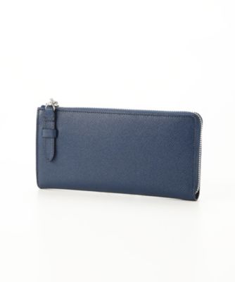 ＜マニウノ/MANIUNO＞ ▼型押しLジップ長財布(MUMW6CT2) 30・ネイビー 【三越・伊勢丹/公式】