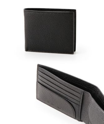 【SALE（三越）】＜マニウノ/MANIUNO＞ 【S】ゴートスキン 二つ折り財布・小銭入れ付(MUMW5BS2) 10・ブラック 【三越・伊勢丹/公式】