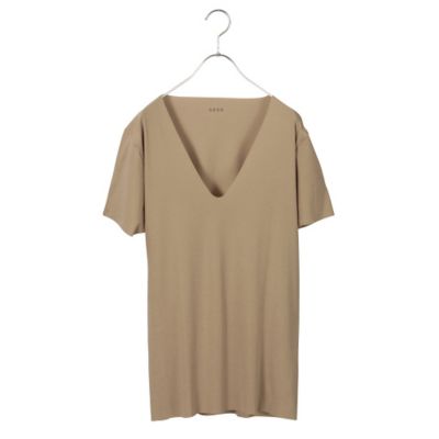 ＜シーク/SEEK＞ ▼年間素材/VネックTシャツ(EE3314) ベージュ 【三越・伊勢丹/公式】