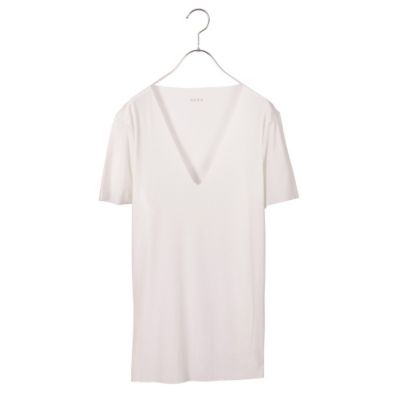 ＜シーク/SEEK＞ ▼年間素材/VネックTシャツ(EE3314) 白 【三越・伊勢丹/公式】