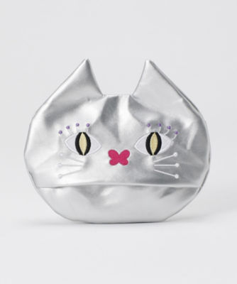 ＜アナ スイ/ANNA SUI＞ 猫ファスナーポーチ(109606-7601) シルバー 【三越・伊勢丹/公式】