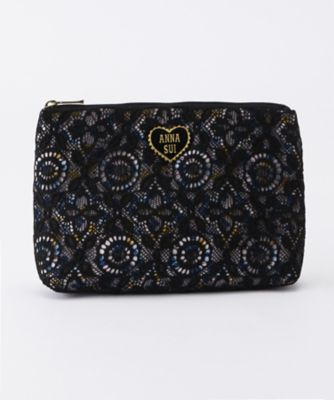 ＜アナ スイ/ANNA SUI＞ レースx小花柄ファスナーポーチ(109260-7501) グレー 【三越・伊勢丹/公式】