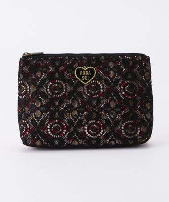 ＜アナ スイ/ANNA SUI＞ レースx小花柄ファスナーポーチ(109260-7501) ピンク 【三越・伊勢丹/公式】