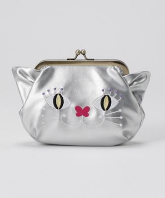 ＜アナ スイ/ANNA SUI＞ 猫がま口ポーチ(109607-7601) シルバー 【三越・伊勢丹/公式】