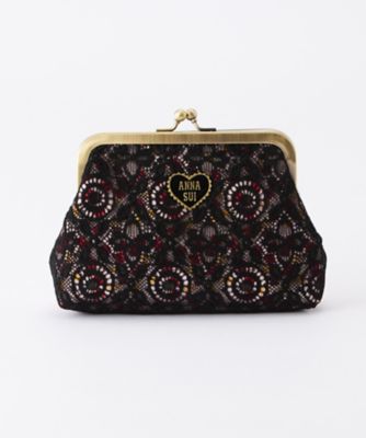 ＜アナ スイ/ANNA SUI＞ レースx小花柄がま口ポーチ(110730-7501) ピンク 【三越・伊勢丹/公式】