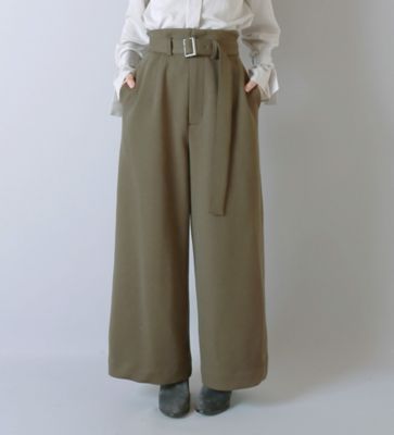 ＜akiicoxcobitto＞ ベルテッドパンツ(サイズオーダー)(173acb01order)(スモールサイズ) カーキ 【三越・伊勢丹/公式】