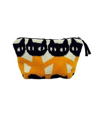 ＜アツコ マタノ＞ 黒猫ブラザーズ ポーチ・ミニバッグ各種 オレンジ/ポーチS 【三越・伊勢丹/公式】