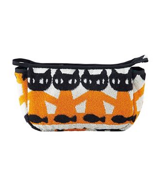 ＜アツコ マタノ＞ 黒猫ブラザーズ ポーチ・ミニバッグ各種 オレンジ/ポーチM 【三越・伊勢丹/公式】