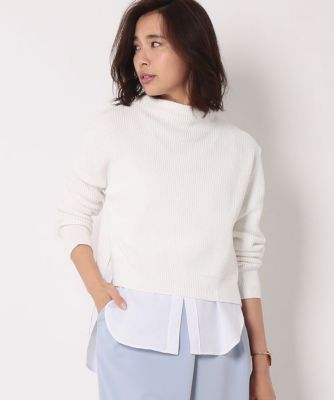 【SALE（三越）】＜ロペ/ROPE'＞ 片畦レイヤードタンクプルオーバー シロサブ 【三越・伊勢丹/公式】