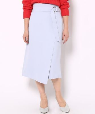 【SALE（三越）】＜ロペ/ROPE'＞ ベルトツキラップ風スカート サックス 【三越・伊勢丹/公式】