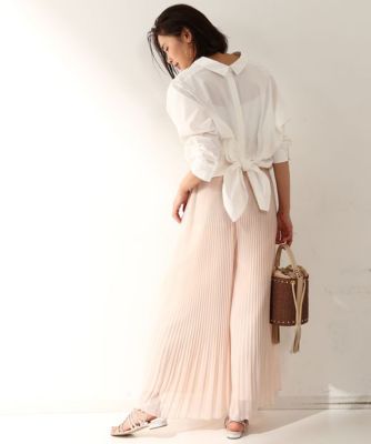 ＜ロペ/ROPE'＞ ダブルプリーツワイドパンツ ベージュ 【三越・伊勢丹/公式】