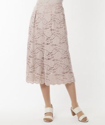 【SALE（三越）】＜ローズティアラ＞ 【セットアップ対応商品】総レースワイドパンツ ピンク 【三越・伊勢丹/公式】