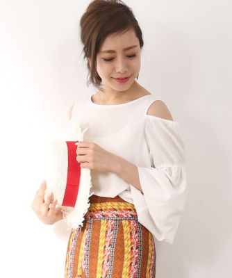 【SALE（三越）】＜ロペ/ROPE'＞ オープンショルダーカットブラウス シロ 【三越・伊勢丹/公式】