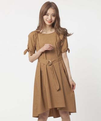 【SALE（三越）】＜ローズティアラ＞ ウエストベルト付きタイプライターワンピース ベージュ 【三越・伊勢丹/公式】