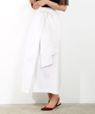【SALE（三越）】＜ロペ/ROPE'＞ サイドタックラップマキシスカート シロ 【三越・伊勢丹/公式】