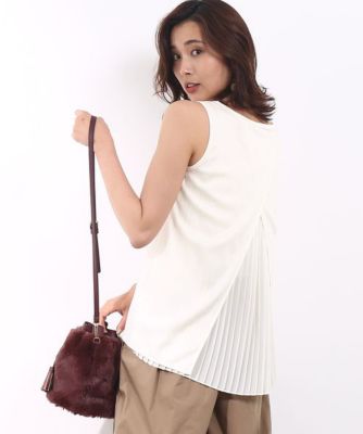 【SALE（三越）】＜ロペ/ROPE'＞ バックプリーツノースリーブブラウス シロ 【三越・伊勢丹/公式】