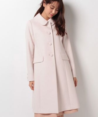 ＜ELISA＞ アンゴラビーバーステンカラーコート ベージュ 【三越・伊勢丹/公式】