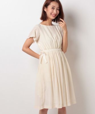 ＜ELISA＞ ウォッシャブルシルクワンピース ベージュ 【三越・伊勢丹/公式】