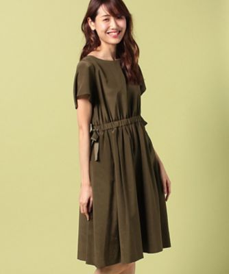 ＜ELISA＞ ウォッシャブルシルクワンピース コゲチャ 【三越・伊勢丹/公式】