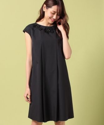 ＜ELISA＞ ディクロスタフタワンピース ネービーブルー 【三越・伊勢丹/公式】