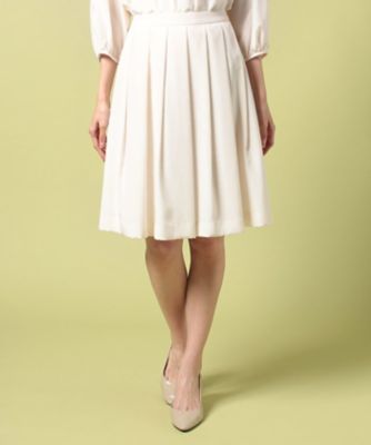 ＜ELISA＞ 【セットアップ対応商品】ウォッシャブルシルクスカート ベージュ 【三越・伊勢丹/公式】