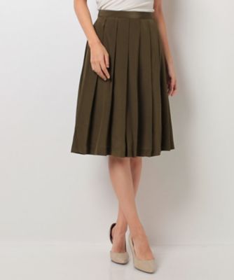 ＜ELISA＞ 【セットアップ対応商品】ウォッシャブルシルクスカート コゲチャ 【三越・伊勢丹/公式】