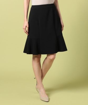 ＜ELISA＞ ストレッチダブルクロススカート クロ 【三越・伊勢丹/公式】