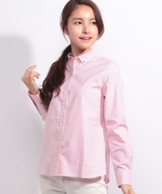 ＜OLD ENGLAND＞ コットンオックスピーチ加工シャツ ピンク 【三越・伊勢丹/公式】