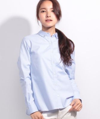 ＜OLD ENGLAND＞ コットンオックスピーチ加工シャツ サックス 【三越・伊勢丹/公式】