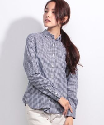 ＜OLD ENGLAND＞ コットンオックスピーチ加工シャツ ネイビー 【三越・伊勢丹/公式】