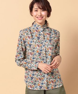 ＜OLD ENGLAND＞ リバティプリントブラウス ベージュ 【三越・伊勢丹/公式】