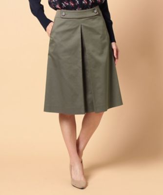 ＜OLD ENGLAND＞ クールマックスツイルスカート カーキ 【三越・伊勢丹/公式】